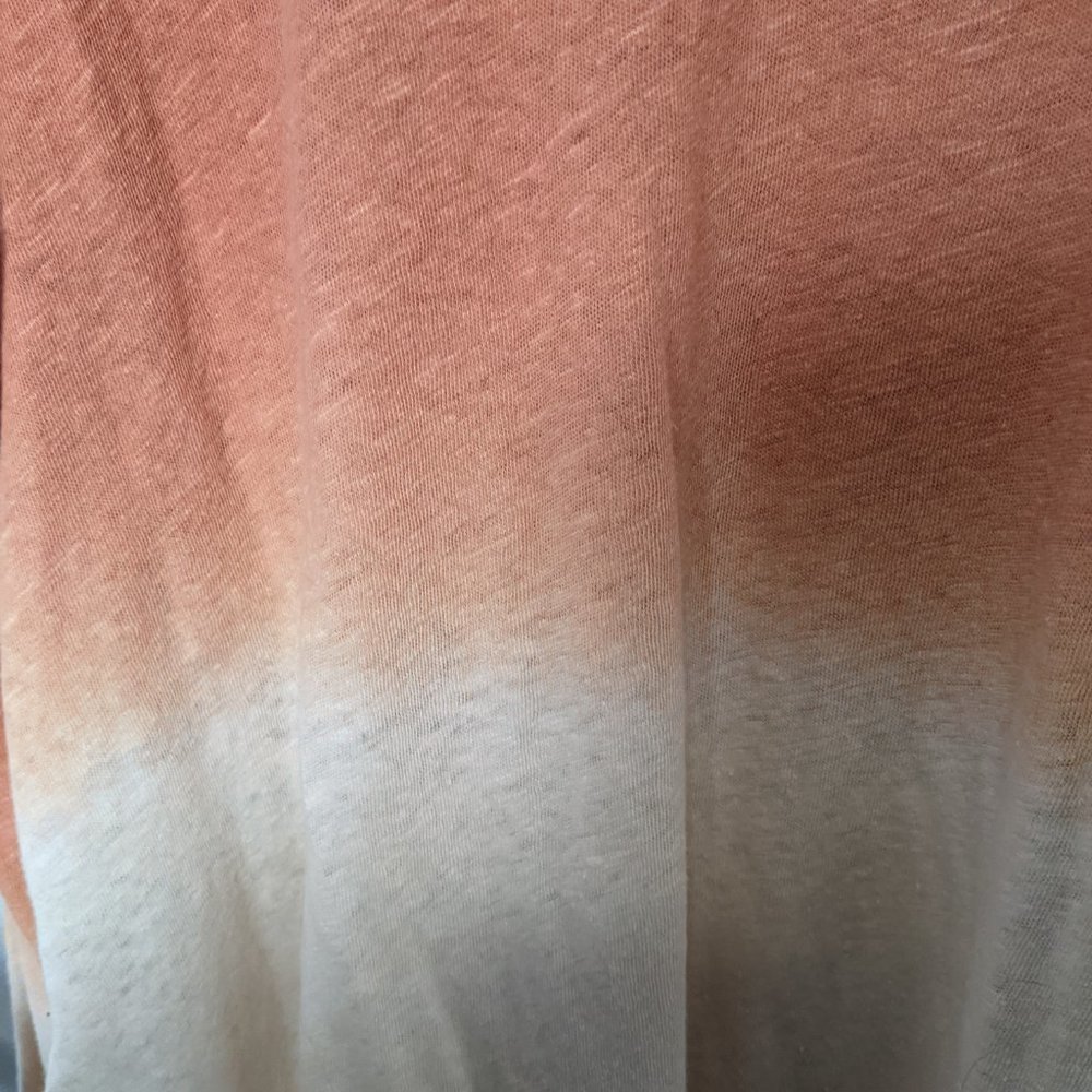 Free People Orange We The Free Starry Night Long Sleeve Linen Cotton Tee Size S - Picture 8 of 9